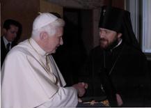 Pope Benedict and Archbishop Hilarion