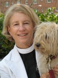 Rev. Sally Bingham with Obi