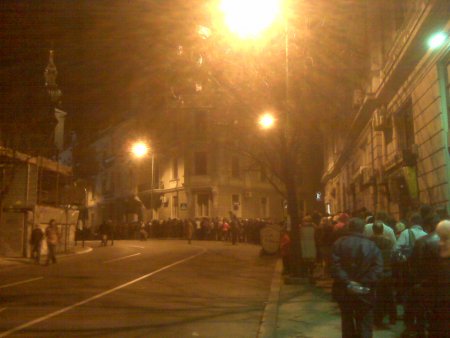 Serbs lining the Belgrade streets to view the body of the late Patriarch Pavle at the cathedral church