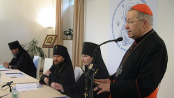 Alexander Siniakov, the seminary's director sits to the left of Abp. Hilarion Alexander Siniakov, the seminary's director sits to the left of Abp. Hilarion