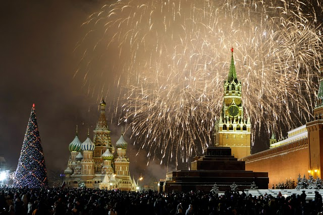 Fireworks over St. Basil's Cathedral and the Kremlin Fireworks over St. Basil's Cathedral and the Kremlin