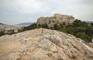 Mars Hill (Areopagus), where the Apostle Paul addressed the Athenian philosophers (Acts 17).
