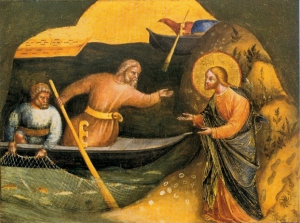 Lorenzo Veneziano, Calling of the Apostles Peter and Andrew. 1370 Staatliche Museen, Berlin