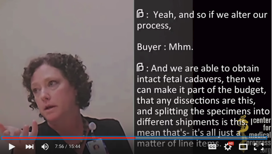 Caught on tape explaining how body parts are sold Caught on tape explaining how body parts are sold