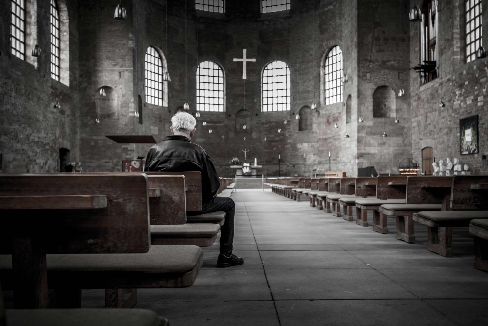 Man praying in Church