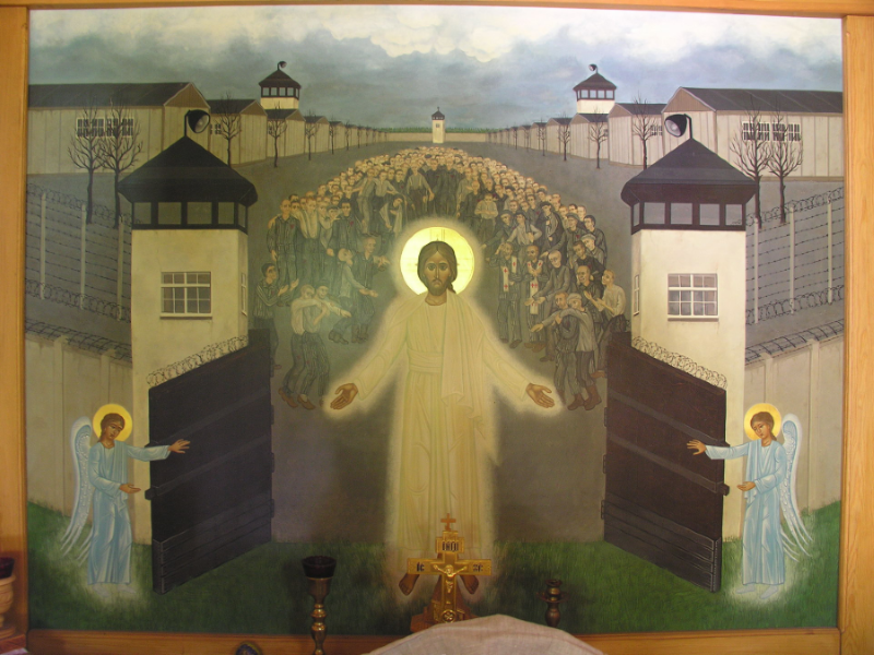 Icon of Christ Freeing the Prisoners of Dachau (Russian Orthodox Chapel located in Dachau)